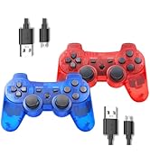 Amazon.com: Rzzhgzq 2 Pack PS3 Wireless Controller P3